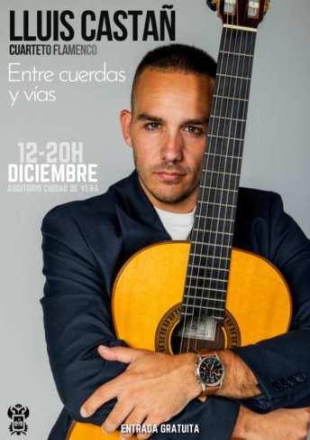 Entre cuerdas y vias, cuarteto flamenco que cuenta con el Guitarrista  Lluis Castañ